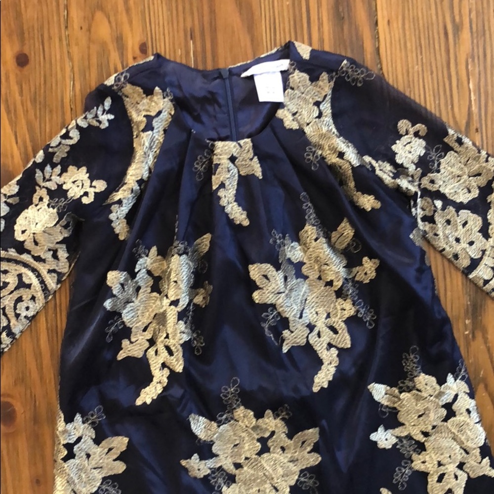 Chasing Fireflies Navy & Gold Dress